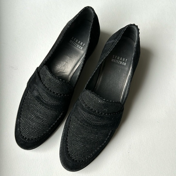 Stuart Weitzman black suede loafers - Picture 2 of 10